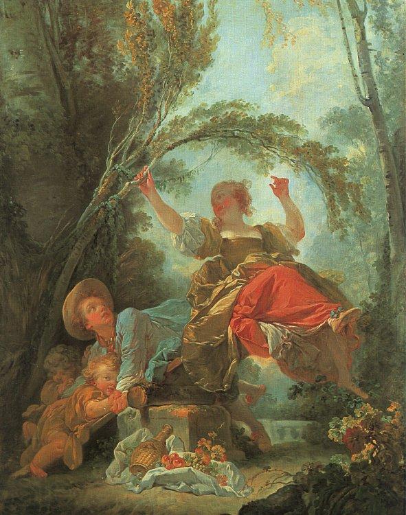 Jean-Honore Fragonard The See-Saw Norge oil painting art